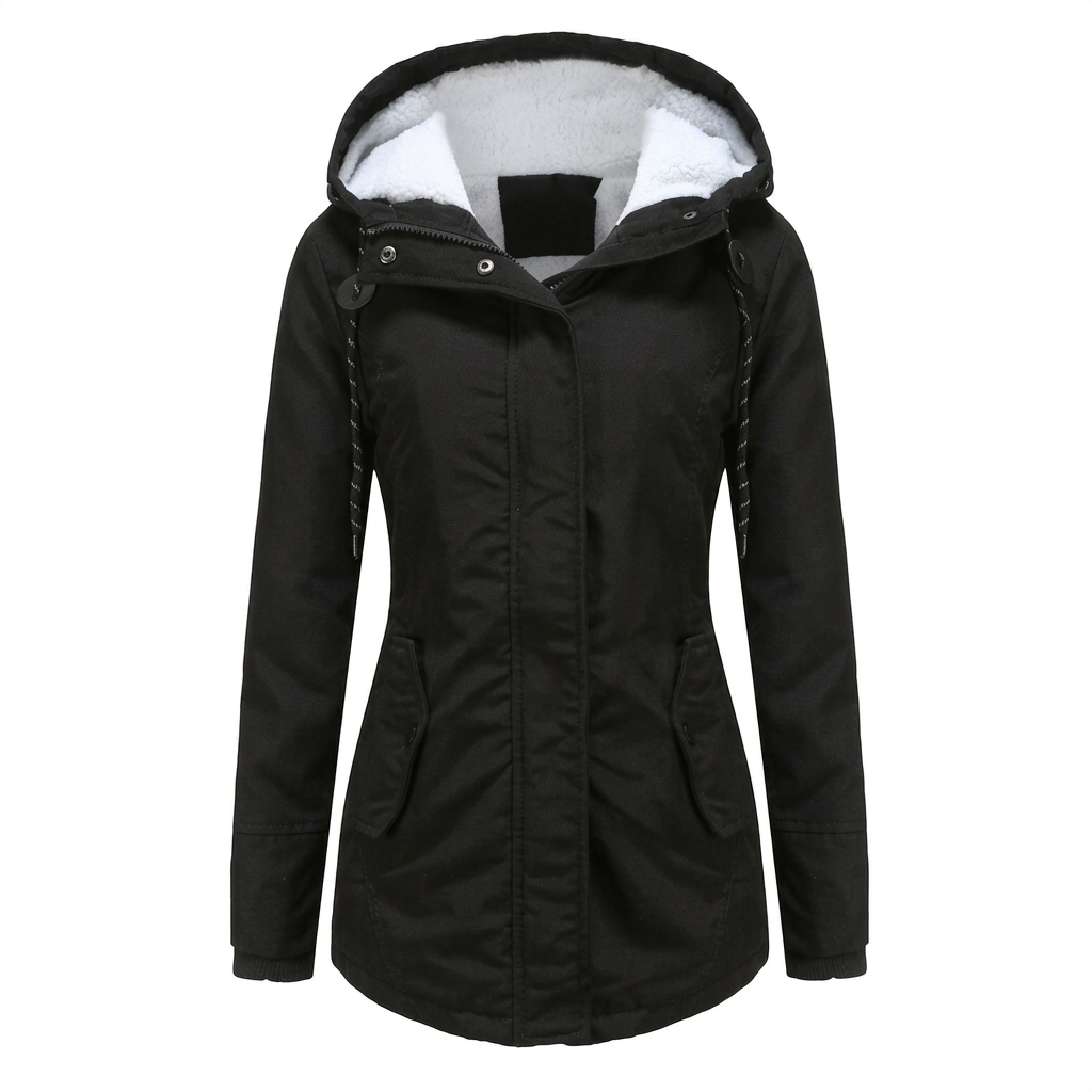 Jaqueta Parka Feminina Forrada com Lã para Inverno Glacier
