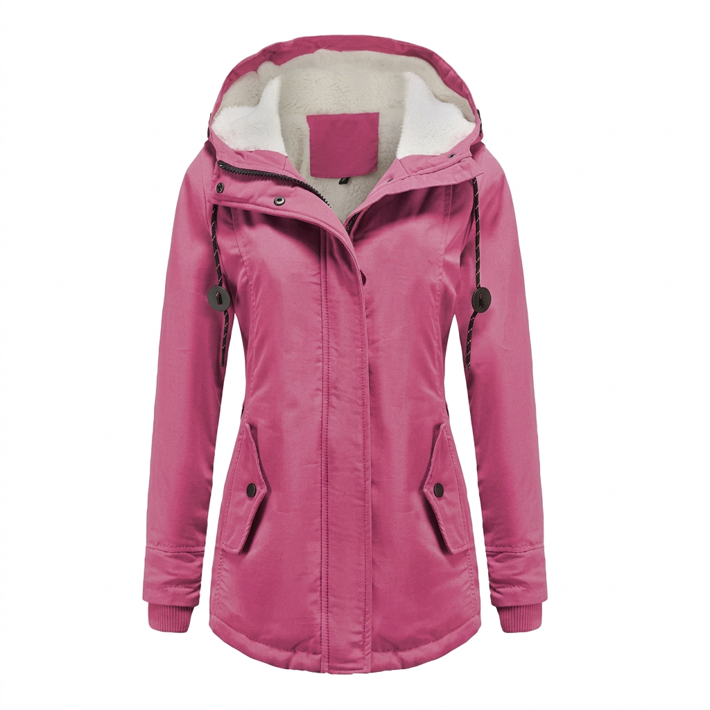Jaqueta Parka Feminina Forrada com Lã para Inverno Glacier