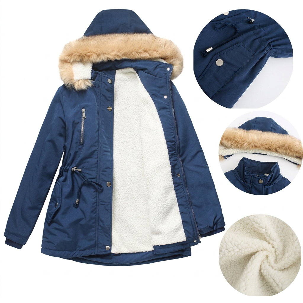 Jaqueta Feminina Parka Filó de Inverno Lemartine