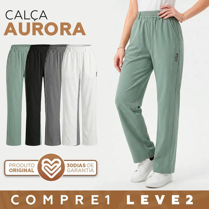 Kit 3 Calças Femininas Aurora em Malha Seda Gelo